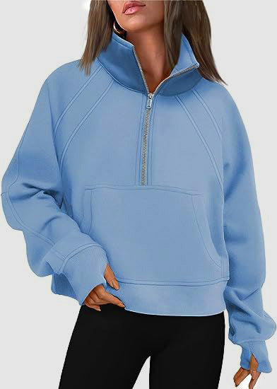 Oversized sweatshirt for women with high collar Lune London