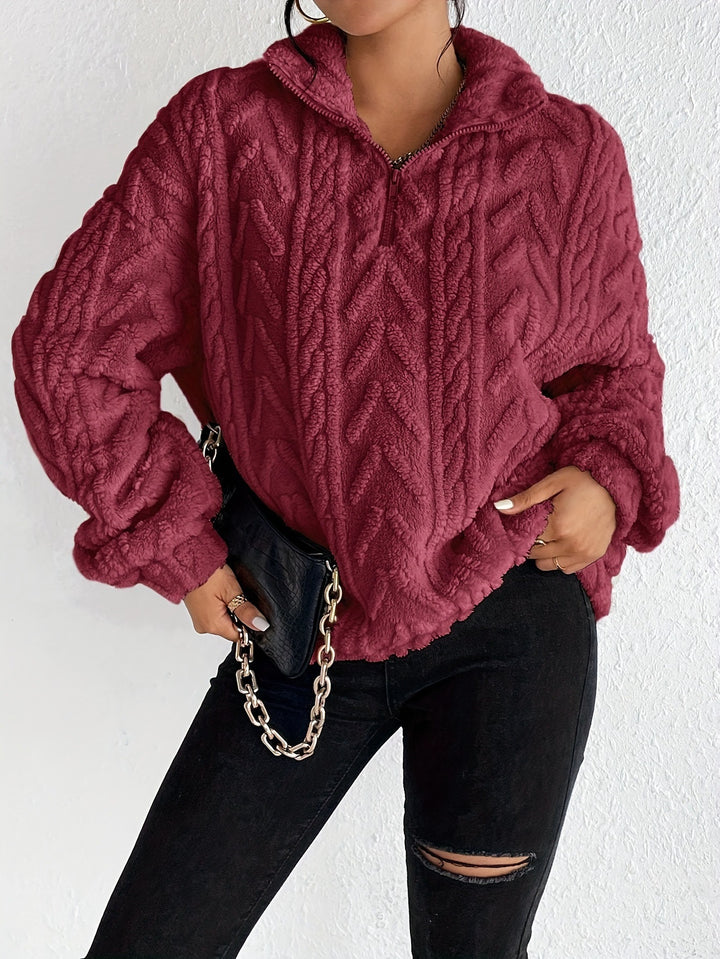 Oversized knitted polar fleece sweater Lune London