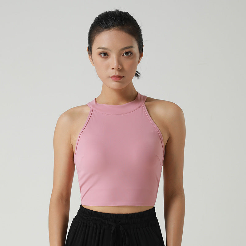 Ladies Sportif Crop-top with high collar and breathable properties Lune London