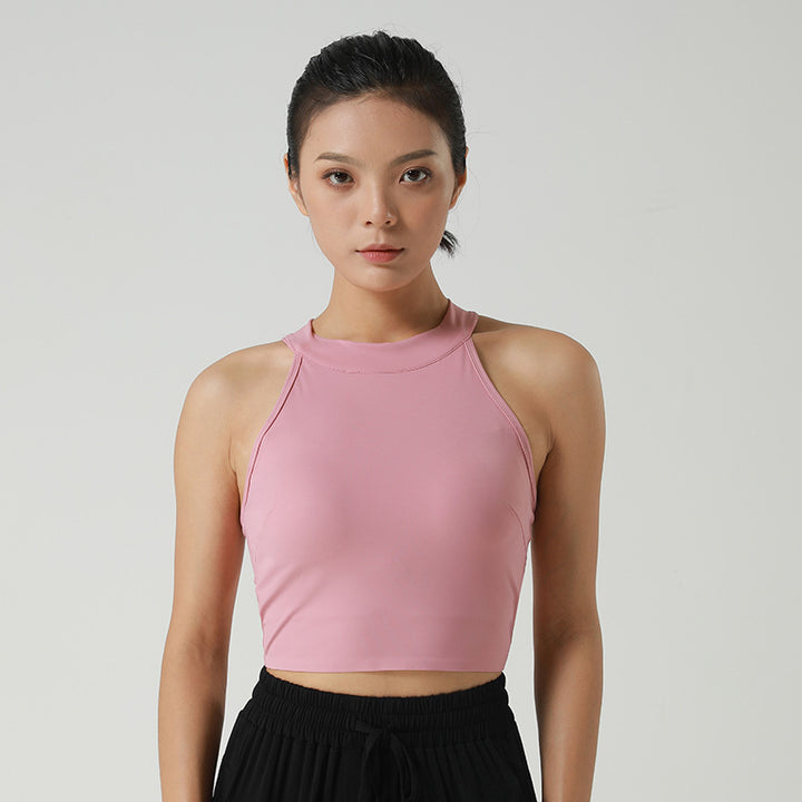 Ladies Sportif Crop-top with high collar and breathable properties Lune London