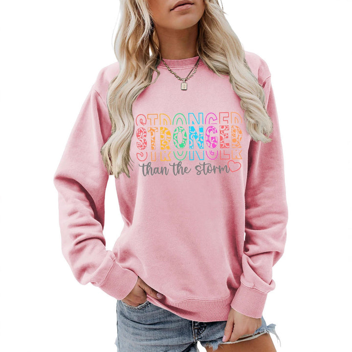 Sweat-shirt pour femmes avec lettrage motivant et coupe décontractée Chic & Stil