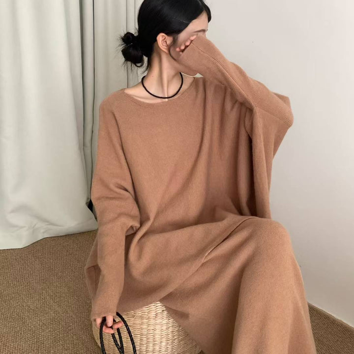 Robe tricotée surdimensionnée pour femmes dans une coupe décontractée avec des manches larges Chic & Stil