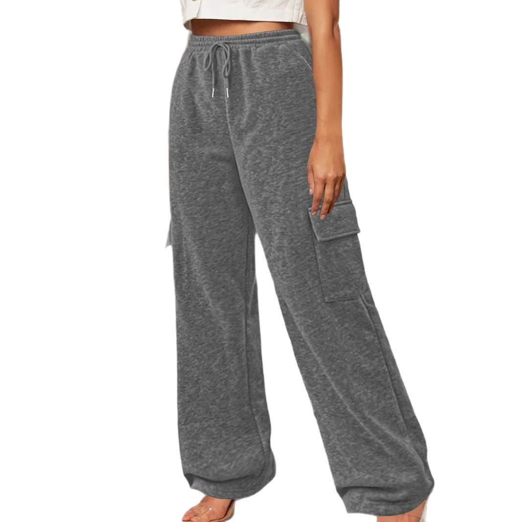 Women’s cargo pants with a relaxed fit and elastic waistband Lune London