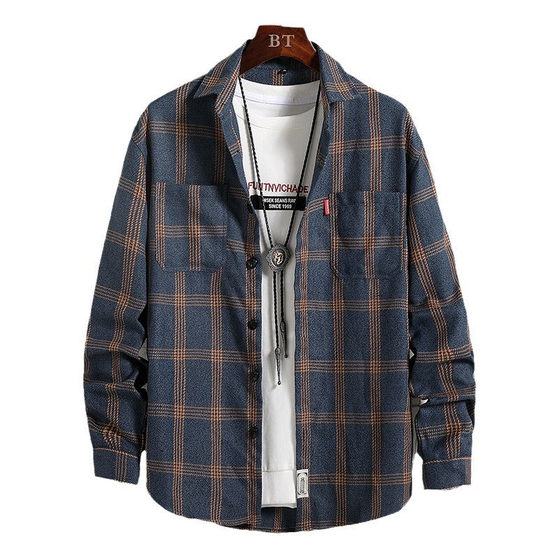 Men's plaid shirt with a practical chest pocket design and a comfortable fit Lune London