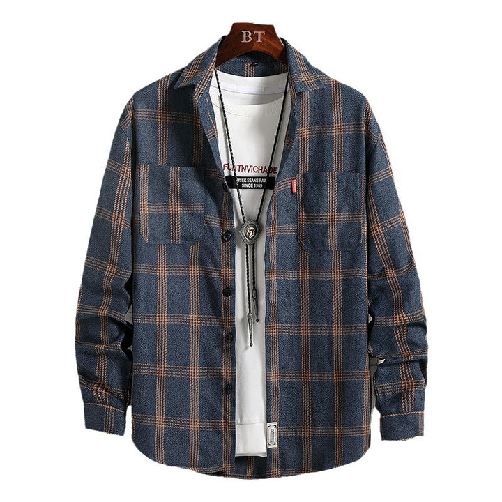 Men's plaid shirt with a practical chest pocket design and a comfortable fit Lune London