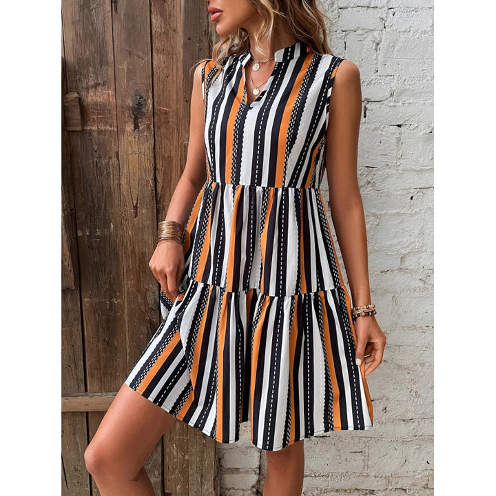 Striped shirt dress for women with flared skirt Lune London