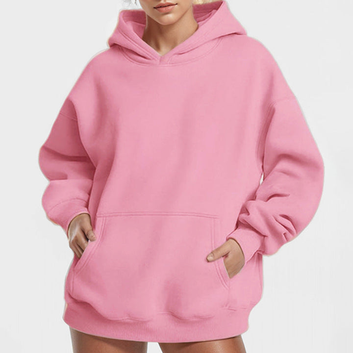 Women's Loose Hoodie Made Of Soft Fleece with Kangaroo Pocket Lune London