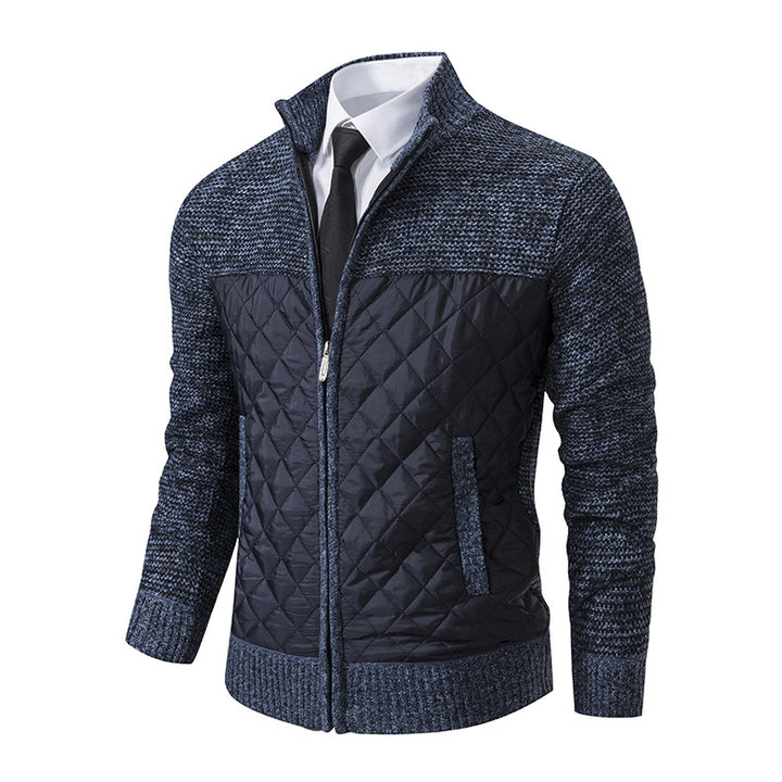 Quilted leisure jacket for men with high collar and practical pockets Lune London