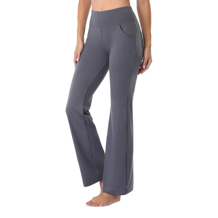 Women's comfortable bootcut pants with elastic waistband and functional pockets Lune London