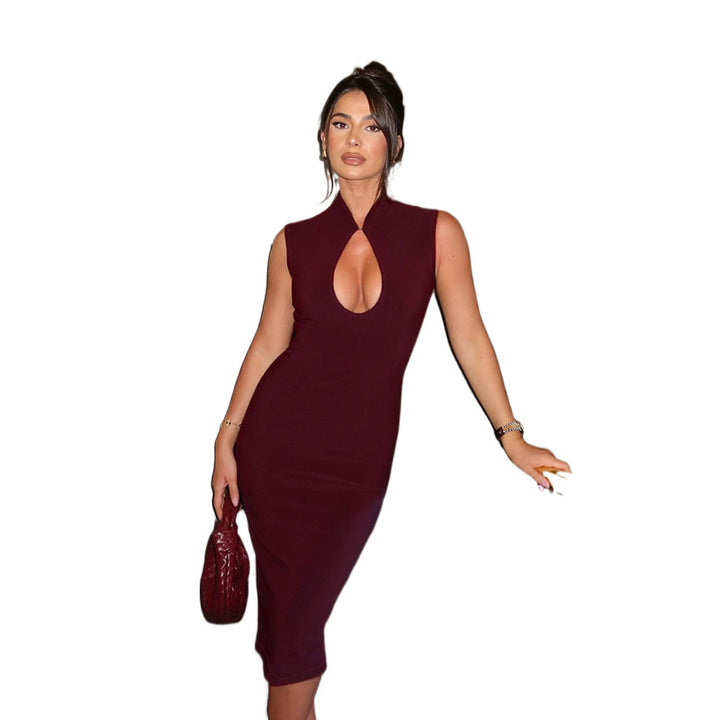 Lune London women’s bodycon midi dress with keyhole detail
