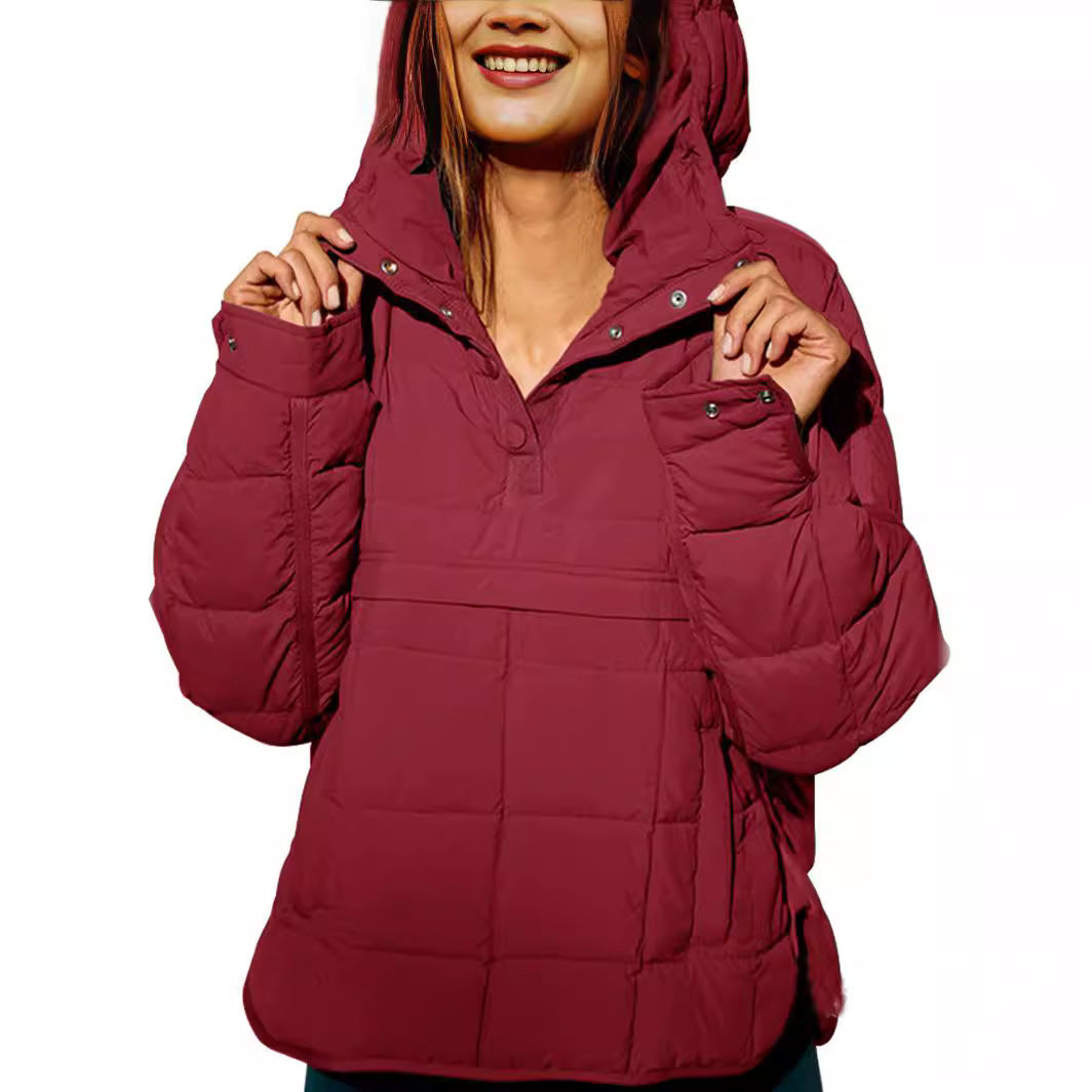 Casual winter jacket for women with quilted design and collar Lune London