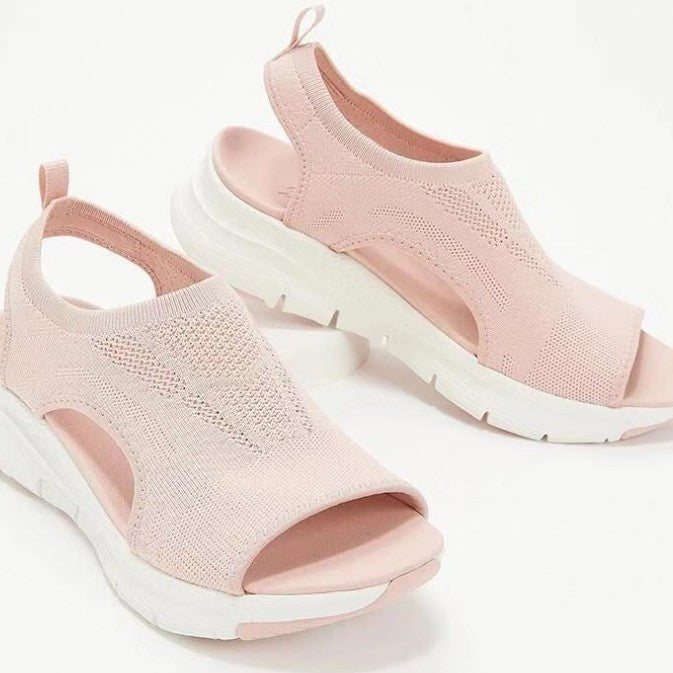 Breathable open-toe knitted sandals for women Lune London