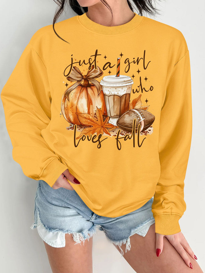 Sweatshirt pour femmes avec motif d'automne et impression inspirante Chic & Stil