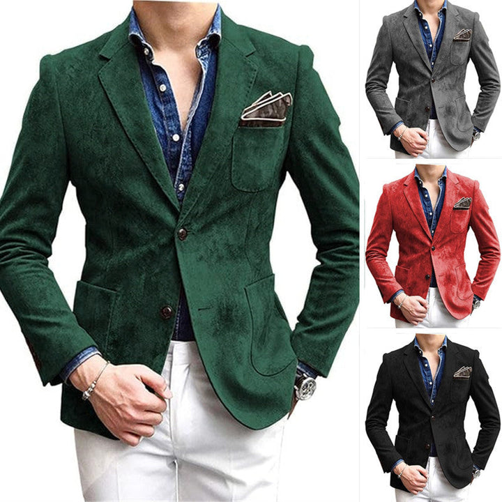 Men's Elegant Velvet Blazer with Modern Cut and Noble Details Lune London