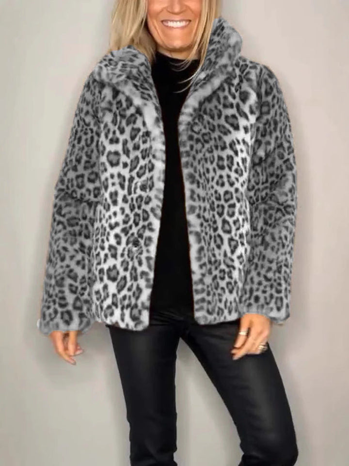 Lune London | Coat - Plus size - Soft faux fur - Leopard pattern - Casual style