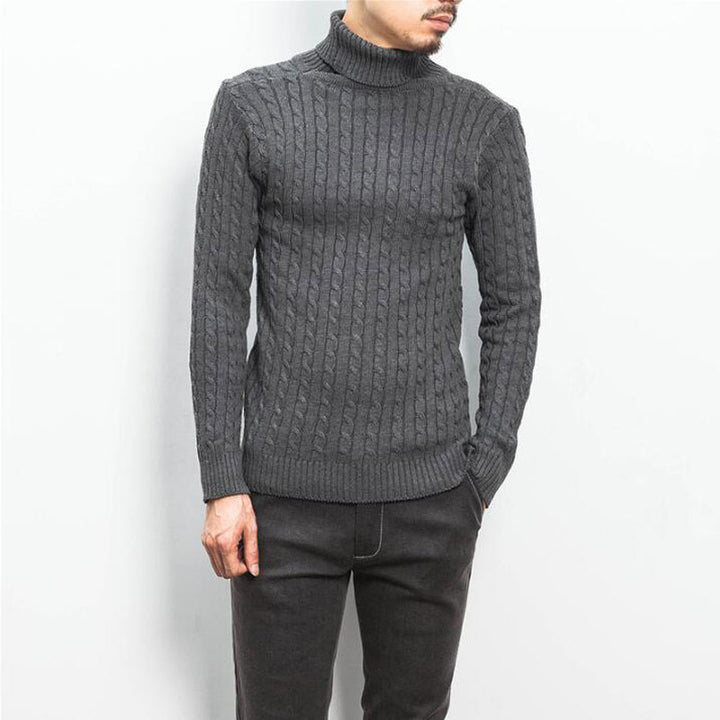 Comfortable turtleneck sweater for men with diamond pattern Lune London