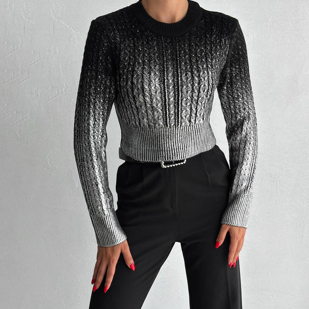 Elegant women's sweater knitted with shimmering details and a trendy structure Lune London