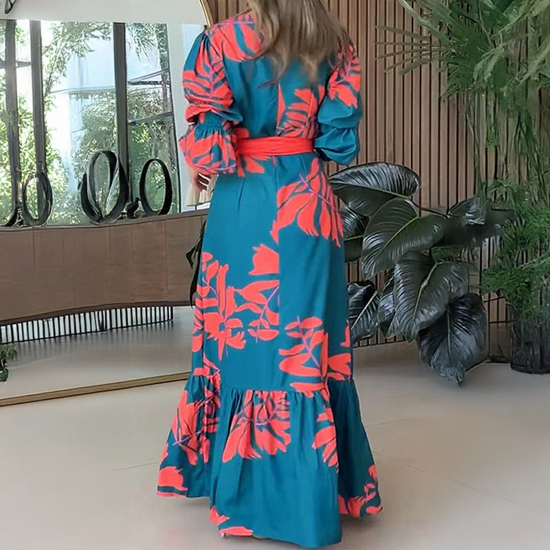 Robe maxi femme avec des motifs floraux élégants Chic & Stil