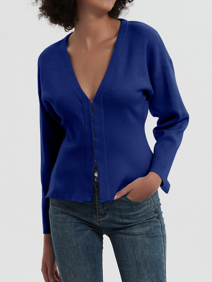 Ladies Chic and Stylish Modern Knit V Cardigan