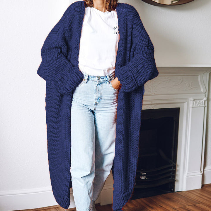 Ladies Chunky Knit Kimono Cardigan Lune London