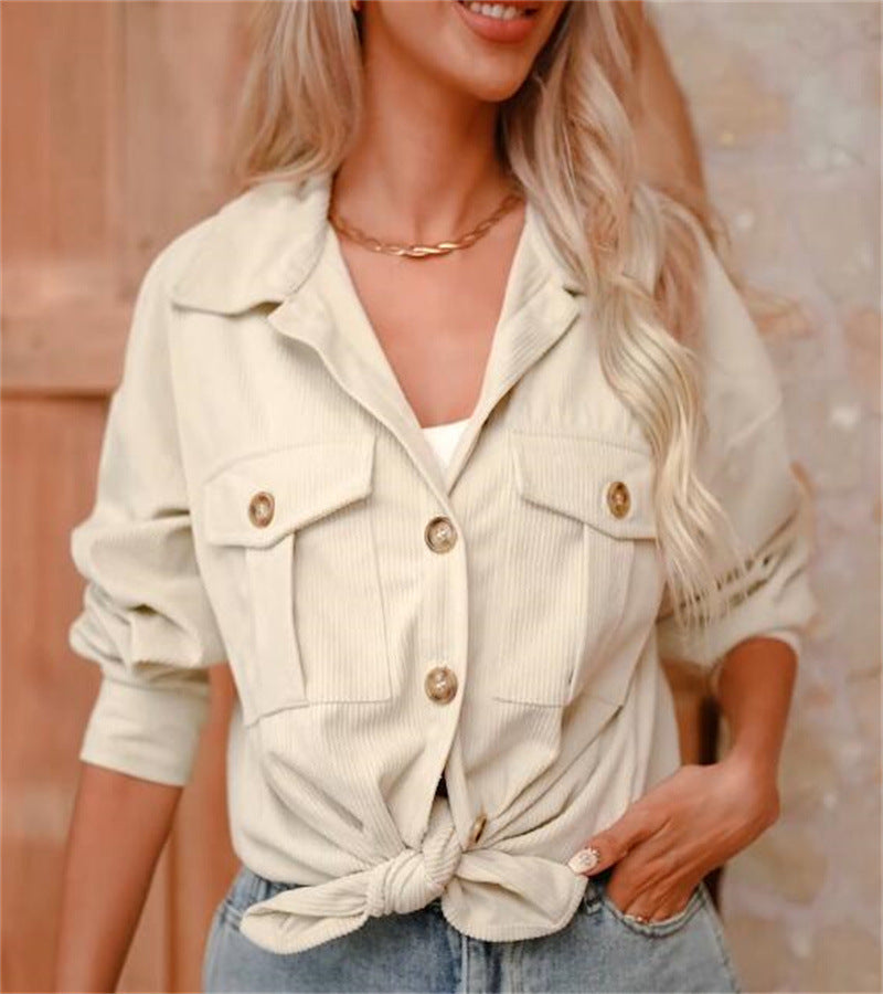Utility jacket for women with detailed treatment of buttons and pockets Lune London