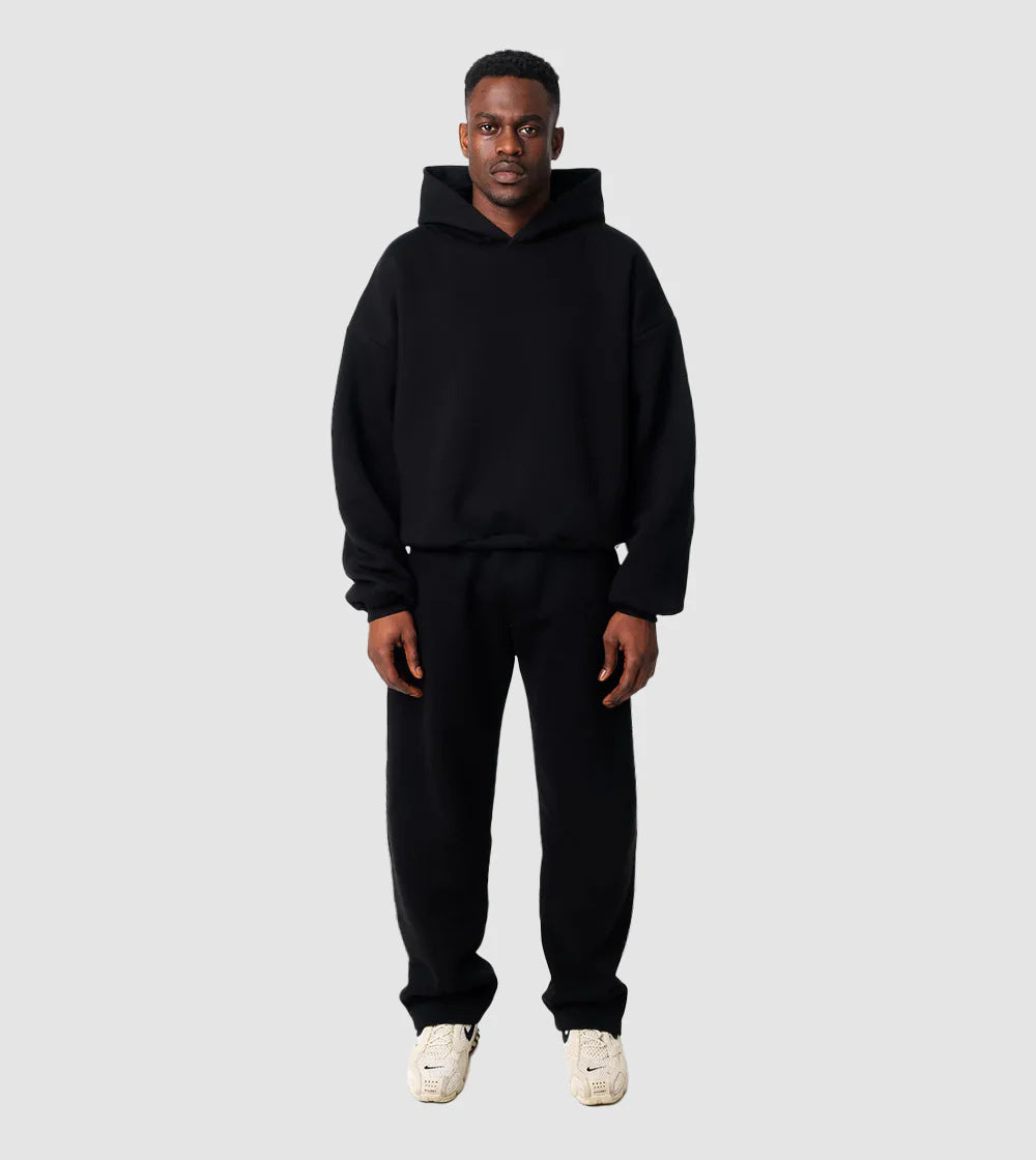 Hoodie and jogger pants set for women with high collar and elastic waistband Lune London