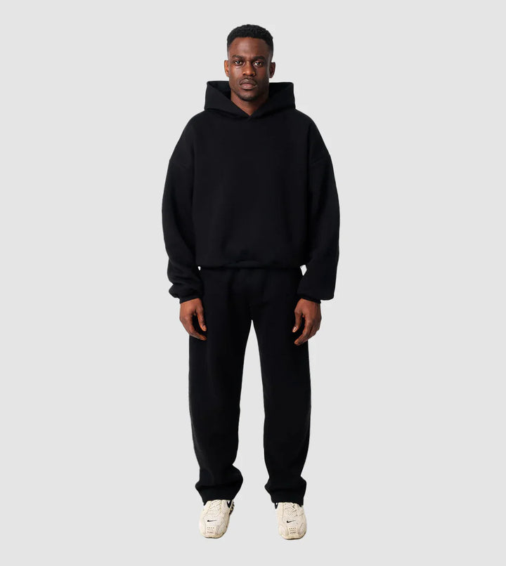 Hoodie and jogger pants set for women with high collar and elastic waistband Lune London