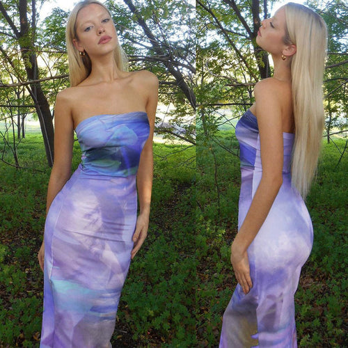 Ladies Elegant Chic Sleeveless Maxi Dress