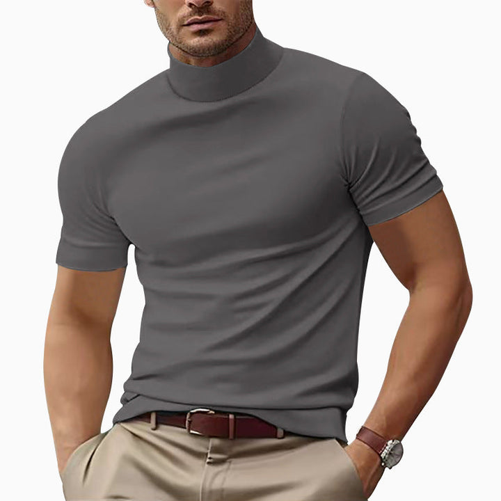Men's Short Sleeve Turtleneck T-Shirt Lune London