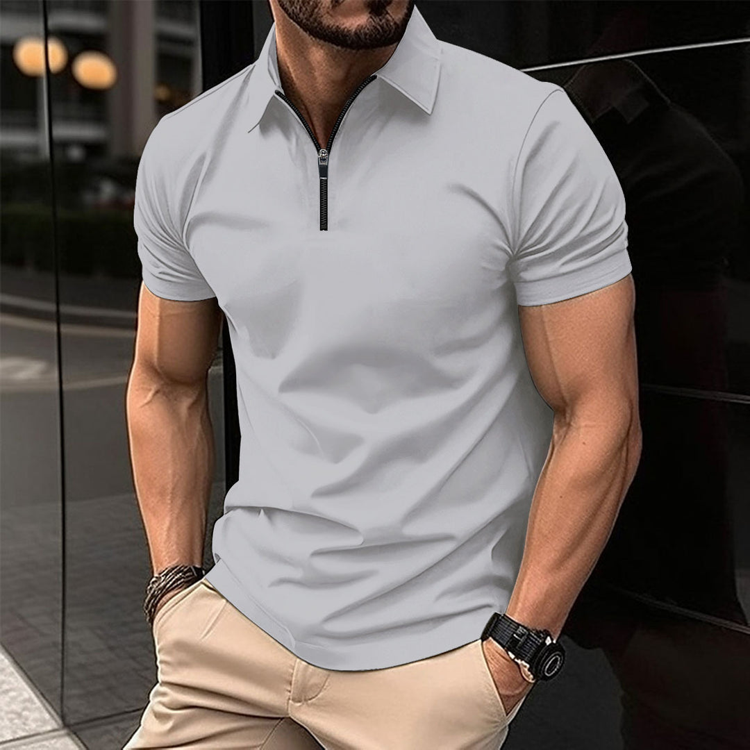 Men's Performance Zip-Up Polo Modern Lune London
