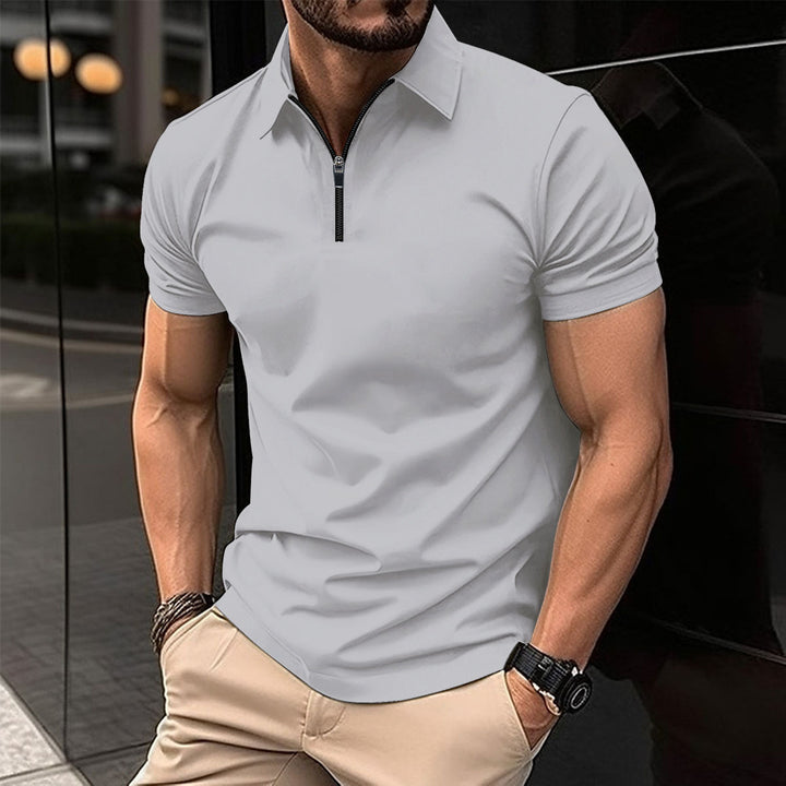 Men's Performance Zip-Up Polo Modern Lune London