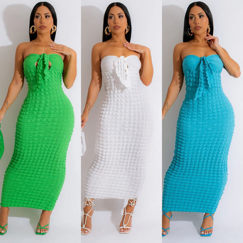 Lune London structured sleeveless maxi dress for women