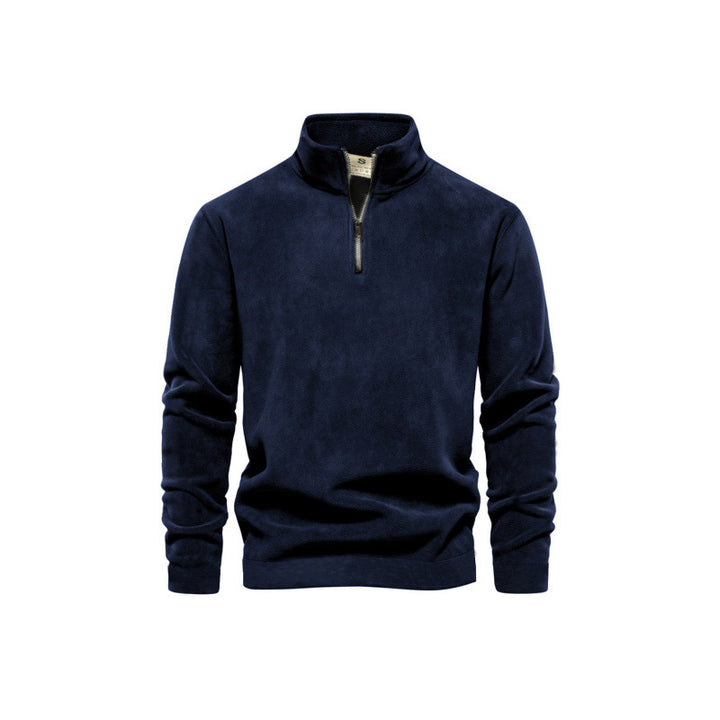 Men's fleece pullover with high collar Lune London