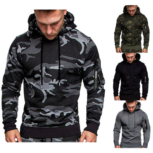 Men's sporty hoodie with side zipper Lune London