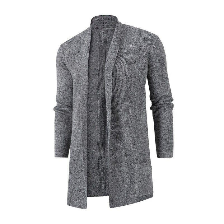 Men's knitted coat with open cut and practical pockets Lune London