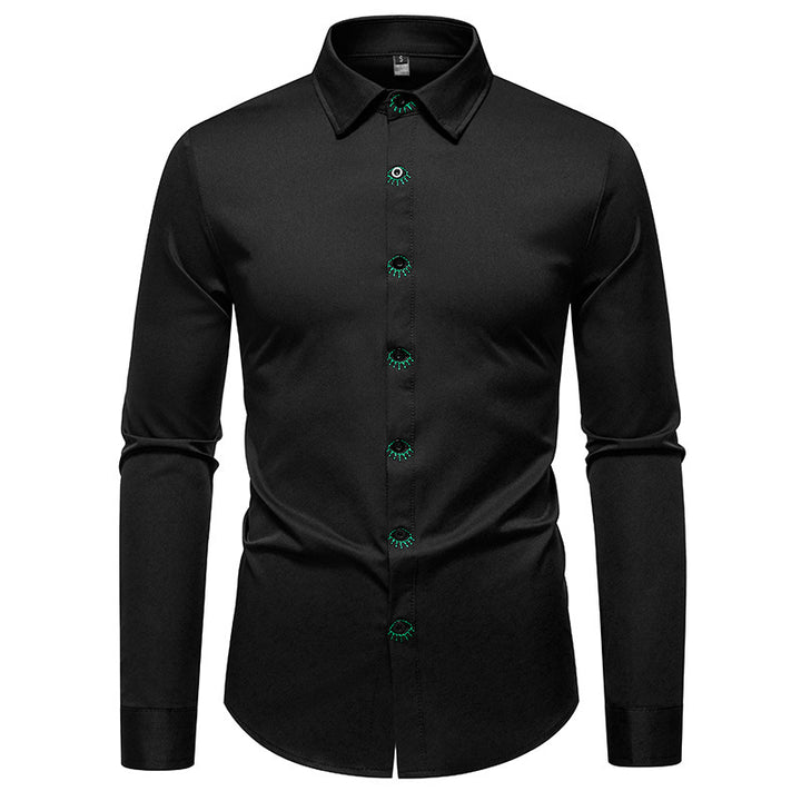 Long sleeve shirt for men with creative button design Lune London