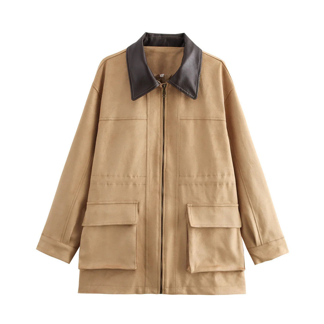 Transitional jacket for women with convenient zipper and large pockets Lune London