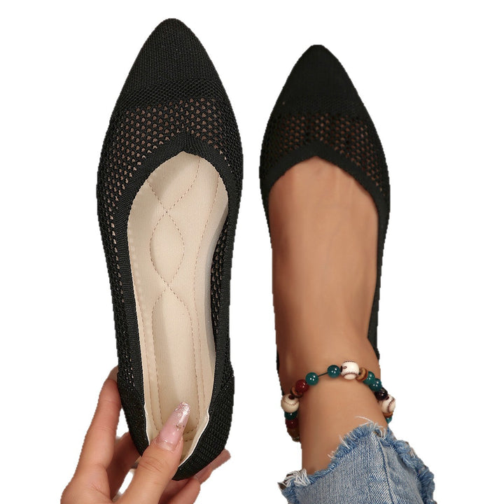 Women Pointed Toe Breathable Mesh Flats Lune London