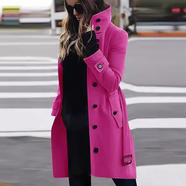 Elegant trench coat for women with high collar and practical pockets Lune London