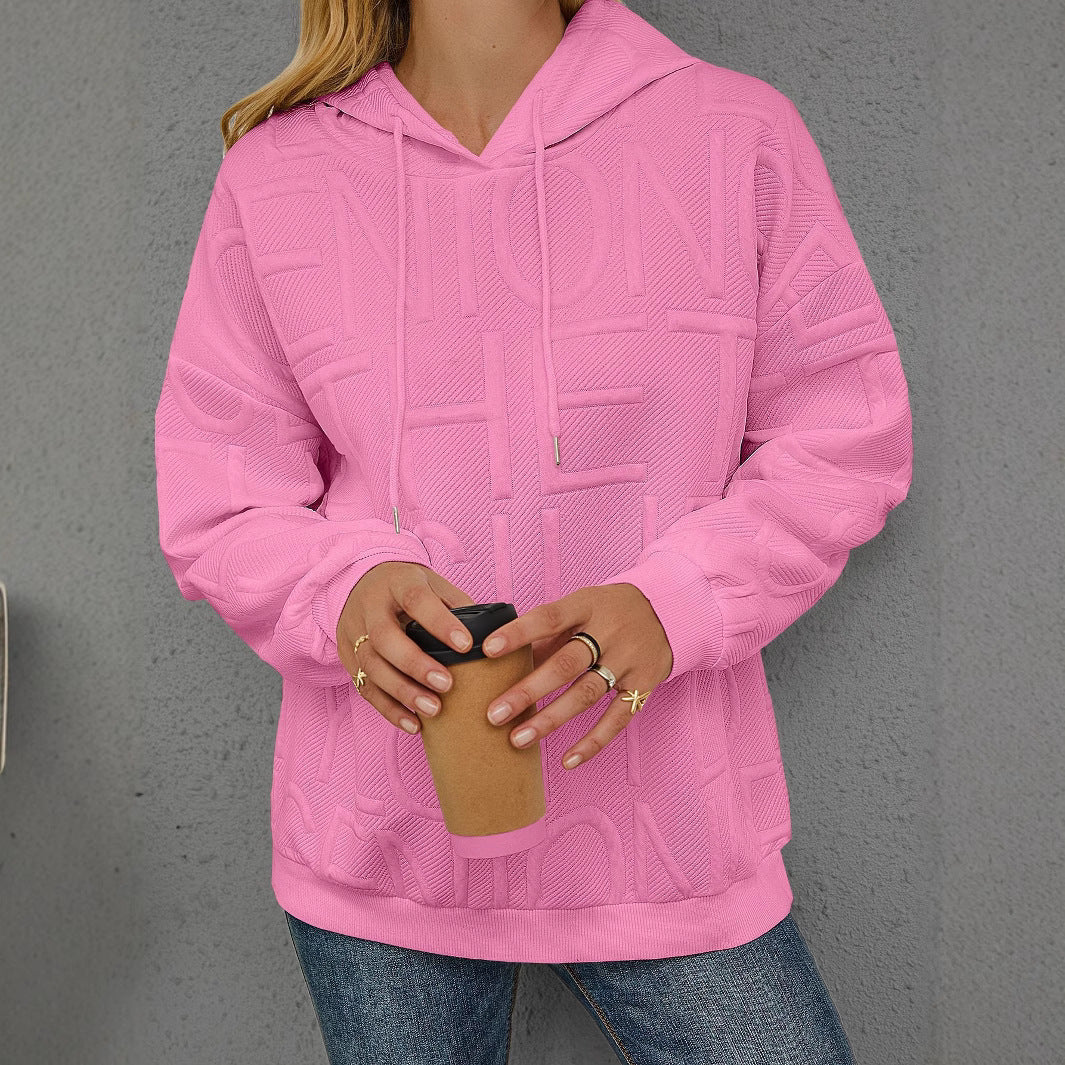 Haut de survêtement surdimensionné pour femmes avec design texturé Chic & Stil