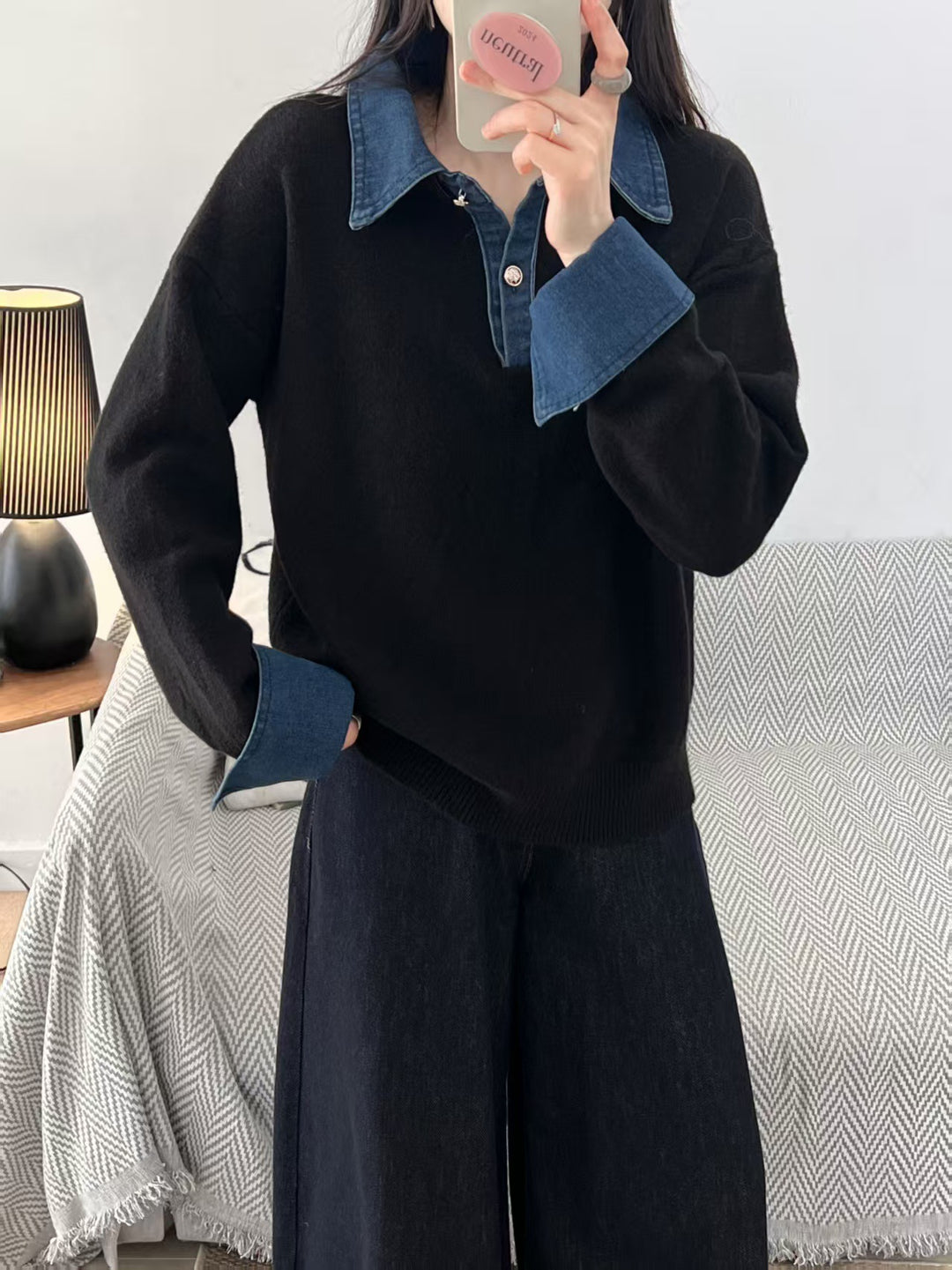 Pull confortable pour femmes avec col sportif Chic & Stil