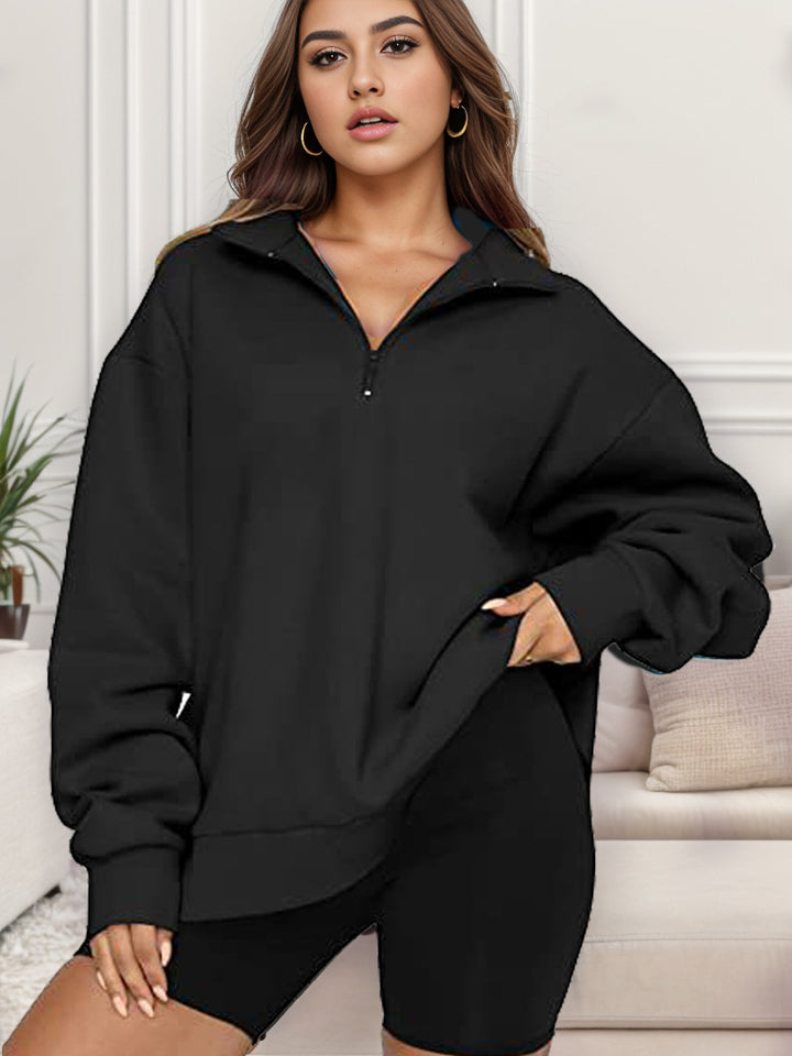 Oversized sweatshirt for women with high collar Lune London