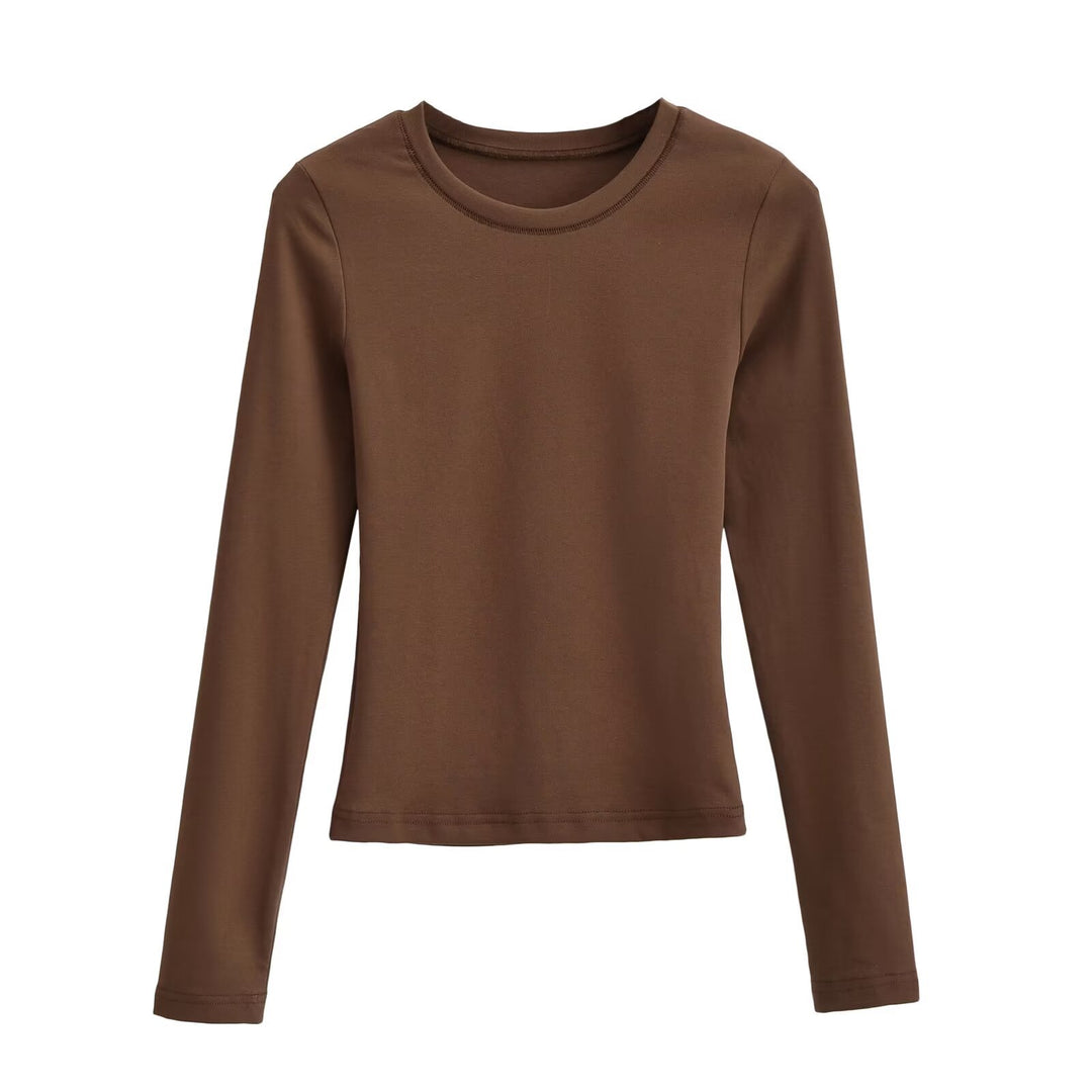 Women Long Sleeve T-shirt in Soft Cotton Blend Lune London