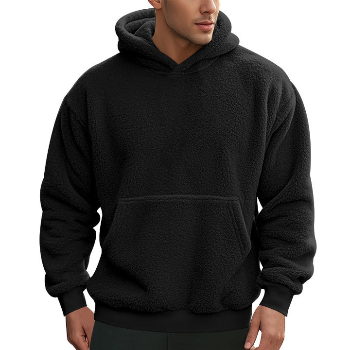 Men's cozy fleece hoodie with practical pockets and elastic cuffs Chic and style