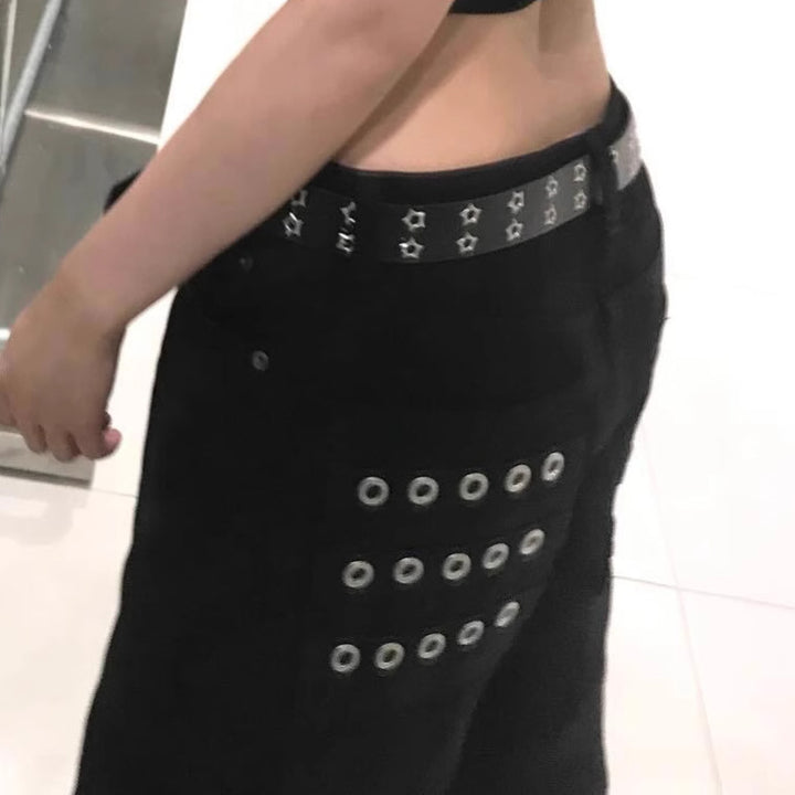 Cargo pants for women with eyelets and contrasting design Lune London