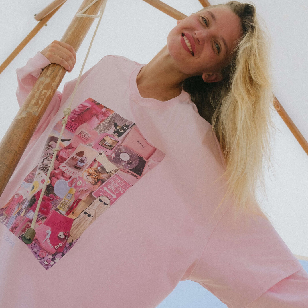 Oversized T-shirt for women with creative printed pattern Lune London