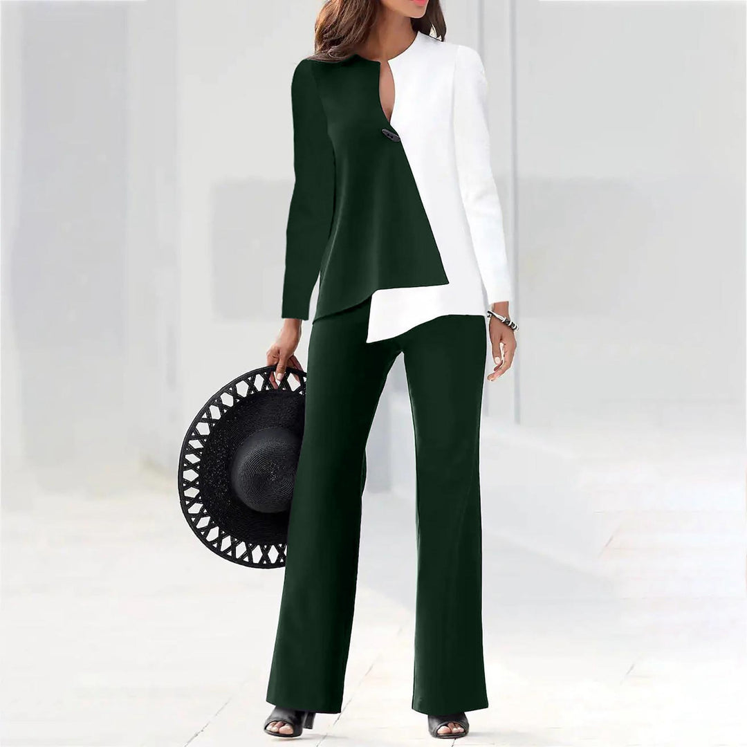 Ladies Elegant and Modern Suit Set with Asymmetrical Design Lune London