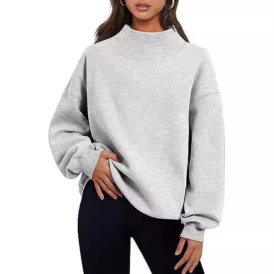 Oversized sweatshirt for women with closed collar and casual fit Lune London