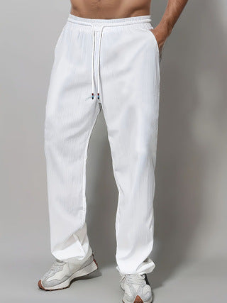 Men's Sporty Relaxed Fit Jogging Pants with Elastic Waistband and Side Pockets Chic & Stil