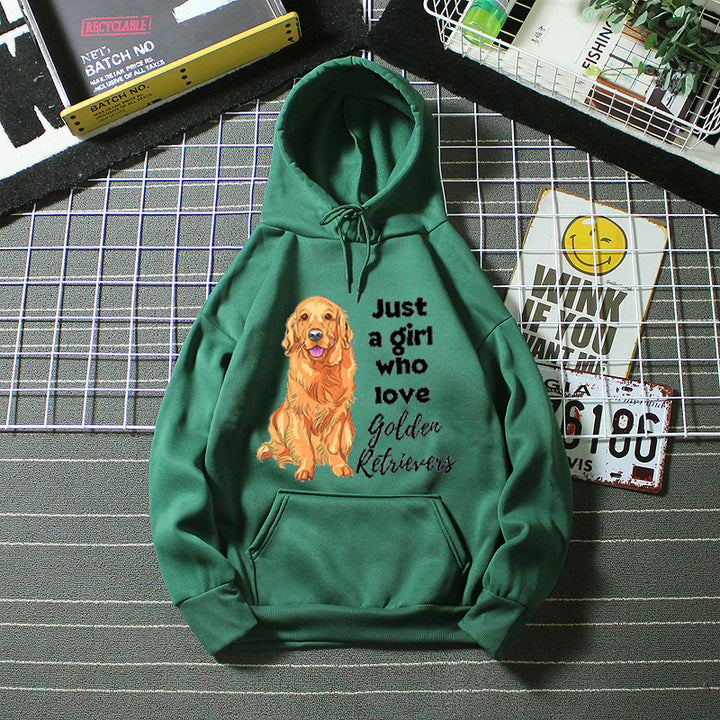 Women's Hoodie with Loving Golden Retriever Motif Chic & Stil